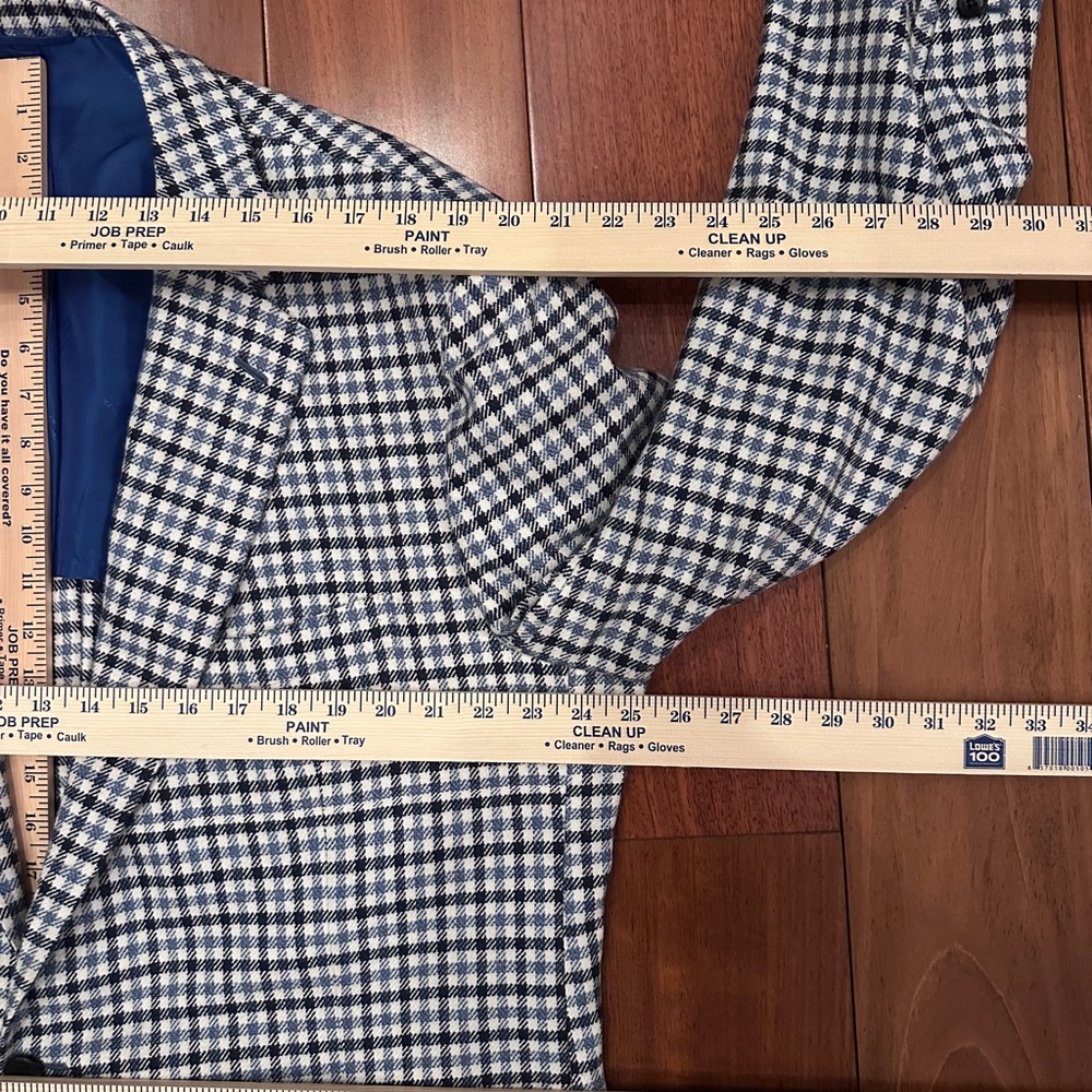 Kiton 100% Cashmere Men's Blazer - Black, Blue and White Checkered size IT 61 - Picture 5 of 17